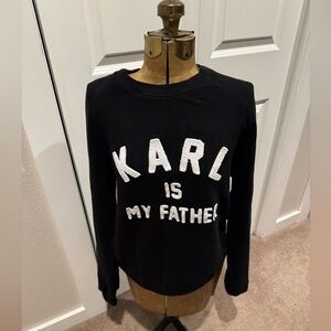 Giabiconi Style Elevenparis Black 'Karl is My Father' Sweatshirt. Size XS.